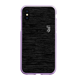 Чехол iPhone XS Max матовый Juventus Asphalt theme, цвет: 3D-сиреневый