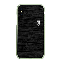 Чехол iPhone XS Max матовый Juventus Asphalt theme, цвет: 3D-салатовый