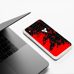 Чехол iPhone XS Max матовый Destiny Паттерн, цвет: 3D-белый — фото 2