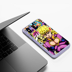 Чехол iPhone XS Max матовый JoJos Bizarre Adventure - Джорно Джованна, цвет: 3D-светло-сиреневый — фото 2