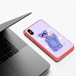Чехол iPhone XS Max матовый МИЛАШКА ХАГГИ ВАГГИ - POPPY PLAYTIME, цвет: 3D-красный — фото 2
