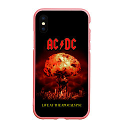 Чехол iPhone XS Max матовый Live at the Apocalypse - ACDC, цвет: 3D-баблгам