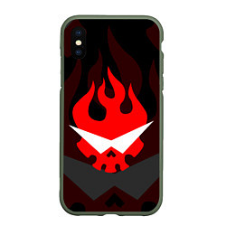 Чехол iPhone XS Max матовый GURREN LAGANN LOGO SYMBOL, цвет: 3D-темно-зеленый