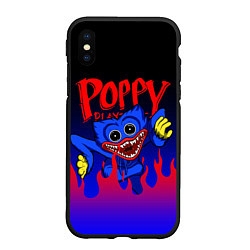 Чехол iPhone XS Max матовый POPPY PLAYTIME ПОППИ ПЛЕЙТАЙМ ХАГГИ ВАГГИ FIRE, цвет: 3D-черный