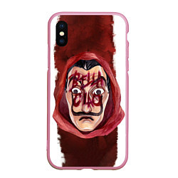 Чехол iPhone XS Max матовый BELLA CIAO БУМАЖНЫЙ ДОМ - LA CASA DE PAPEL, цвет: 3D-розовый