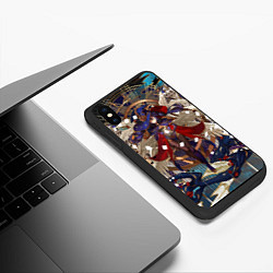 Чехол iPhone XS Max матовый Мона магическая ведьма геншин, цвет: 3D-черный — фото 2