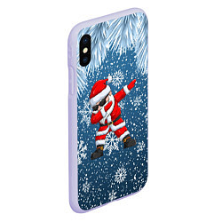 Чехол iPhone XS Max матовый DAB SANTA WINTER, цвет: 3D-светло-сиреневый — фото 2