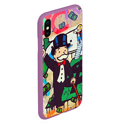 Чехол iPhone XS Max матовый Alec Monopoly ART, цвет: 3D-фиолетовый — фото 2