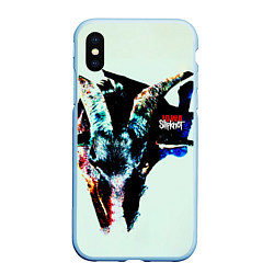 Чехол iPhone XS Max матовый Iowa - Slipknot, цвет: 3D-голубой