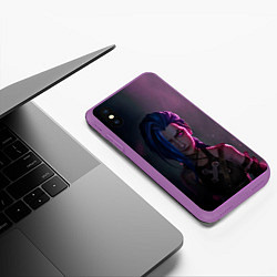 Чехол iPhone XS Max матовый Evil Jinx, цвет: 3D-фиолетовый — фото 2