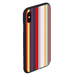 Чехол iPhone XS Max матовый Stripes Abstract, цвет: 3D-черный — фото 2