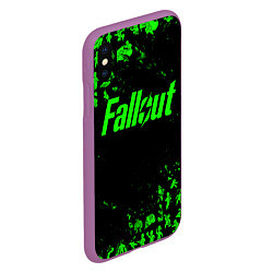 Чехол iPhone XS Max матовый FALLOUT ПУПСЫ ПАТТЕРН ЗЕЛЁНЫЙ ЯДЕРНАЯ ЗИМА, цвет: 3D-фиолетовый — фото 2