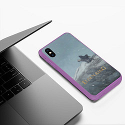 Чехол iPhone XS Max матовый Elden Ring - потухший странник, цвет: 3D-фиолетовый — фото 2