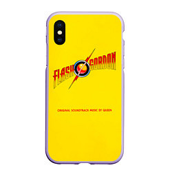 Чехол iPhone XS Max матовый Flash Gordon - Queen, цвет: 3D-светло-сиреневый