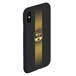 Чехол iPhone XS Max матовый Barcelona Gold-Graphite Theme, цвет: 3D-черный — фото 2