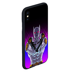 Чехол iPhone XS Max матовый JOJO KILLER QUEEN КОРОЛЕВА УБИЙЦА FIRE STYLE, цвет: 3D-черный — фото 2