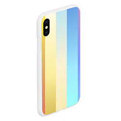 Чехол iPhone XS Max матовый Полосатик, цвет: 3D-белый — фото 2