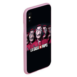 Чехол iPhone XS Max матовый LA CASA DE PAPEL BELLA CIAO БУМАЖНЫЙ ДОМ, цвет: 3D-розовый — фото 2