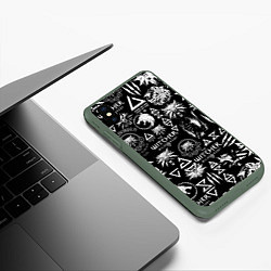 Чехол iPhone XS Max матовый ВЕДЬМАК ЛОЛГОБОМБИНГ THE WITCHER, цвет: 3D-темно-зеленый — фото 2