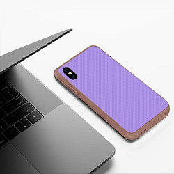 Чехол iPhone XS Max матовый Curved lines, цвет: 3D-коричневый — фото 2