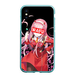 Чехол iPhone XS Max матовый 02, ZERO TWO, DARLING IN THE FRANXX, цвет: 3D-мятный