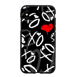 Чехол iPhone XS Max матовый The Weeknd - XO, цвет: 3D-черный