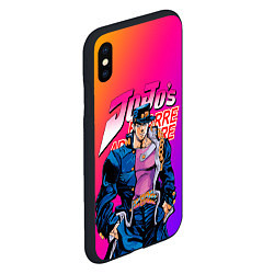 Чехол iPhone XS Max матовый JOJO BIZARRE ADVENTURE ДЖО ДЖО ГРАДИЕНТ, цвет: 3D-черный — фото 2