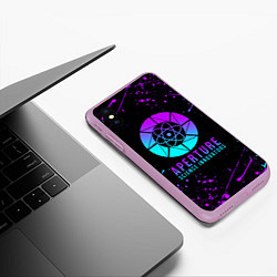 Чехол iPhone XS Max матовый PORTAL NEON ПОРТАЛ НЕОН, цвет: 3D-сиреневый — фото 2