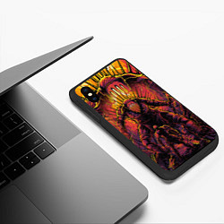 Чехол iPhone XS Max матовый КРАТОС И БИТВА С БОССОМ, GOD OF WAR, цвет: 3D-черный — фото 2
