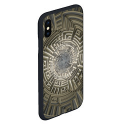 Чехол iPhone XS Max матовый Коллекция Journey Вниз по спирали 599-2, цвет: 3D-черный — фото 2