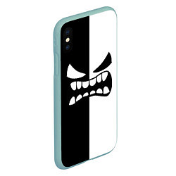 Чехол iPhone XS Max матовый Geometry Dash: White x Black, цвет: 3D-мятный — фото 2