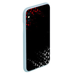 Чехол iPhone XS Max матовый КРАСНО БЕЛЫЕ РУНЫ, цвет: 3D-голубой — фото 2