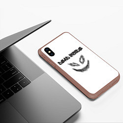 Чехол iPhone XS Max матовый Zxc Smile, цвет: 3D-коричневый — фото 2