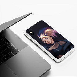 Чехол iPhone XS Max матовый АКАЛИ BADDEST, цвет: 3D-белый — фото 2
