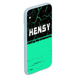 Чехол iPhone XS Max матовый Hensy - Краска, цвет: 3D-голубой — фото 2