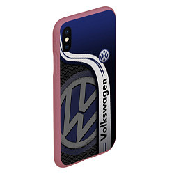 Чехол iPhone XS Max матовый Volkswagen Фольксваген, цвет: 3D-малиновый — фото 2