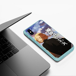 Чехол iPhone XS Max матовый МАЙКИ ГЛАВА ТОСВЫ, цвет: 3D-мятный — фото 2