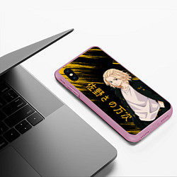 Чехол iPhone XS Max матовый SANO MANJIRO GOLD EDITION, цвет: 3D-розовый — фото 2