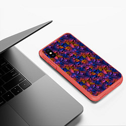 Чехол iPhone XS Max матовый Мёртвые Стильные Хипстеры, цвет: 3D-красный — фото 2