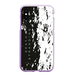 Чехол iPhone XS Max матовый Death Stranding Black & White, цвет: 3D-сиреневый