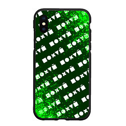 Чехол iPhone XS Max матовый БЕЗРАЗЛИЧИЕ - Спрей Паттерн, цвет: 3D-черный