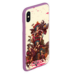 Чехол iPhone XS Max матовый ЛИГА ЛЕГЕНД JINX ARCANE, цвет: 3D-фиолетовый — фото 2