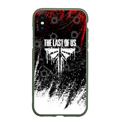 Чехол iPhone XS Max матовый The last of us следы от пуль, цвет: 3D-темно-зеленый