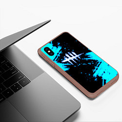 Чехол iPhone XS Max матовый Dead by Daylight неон, цвет: 3D-коричневый — фото 2