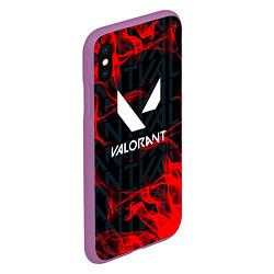 Чехол iPhone XS Max матовый Valorant Fire, цвет: 3D-фиолетовый — фото 2