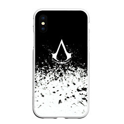 Чехол iPhone XS Max матовый Assassins creed ассасины, цвет: 3D-белый