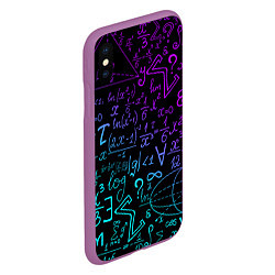 Чехол iPhone XS Max матовый НЕОНОВЫЕ ФОРМУЛЫ NEON FORMULAS, цвет: 3D-фиолетовый — фото 2