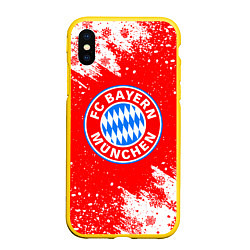 Чехол iPhone XS Max матовый НОВОГОДНИЙ BAYERN MUNCHEN СВИТЕР НОВОГОДНИЙ, цвет: 3D-желтый