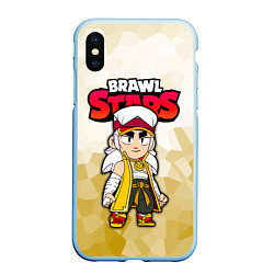 Чехол iPhone XS Max матовый Furious Fang Неистовый Фэнг Brawl Stars, цвет: 3D-голубой