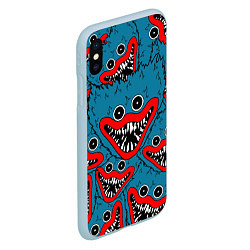 Чехол iPhone XS Max матовый Huggy Wuggy Poppy Playtime Хагги Вагги Поппи Плейт, цвет: 3D-голубой — фото 2